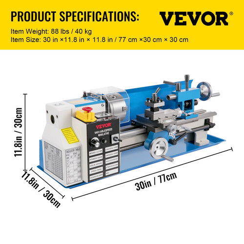 Vevor x14 mini tornio da - vevor,